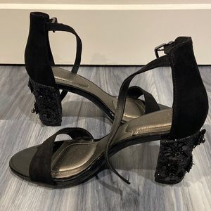 Kenneth Cole Reaction Black Embellished Heels